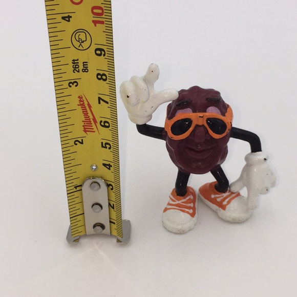 1987 California Raisins Applause Miniature 3" Vinyl Figure Wearing Sunglasses - Picture 7 of 7